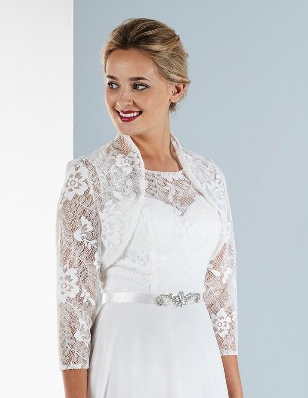 elegant bolero for strapless dress | Bolero wedding, Wedding dress jacket,  Bridal jacket